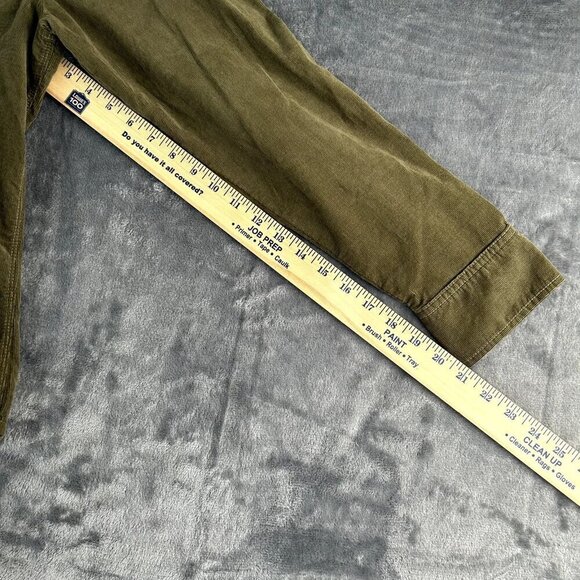 JEREMIAH Long Sleeve Button Down Corduroy Overshirt in Mossy Green MEN'S LARGE - Picture 3 of 9